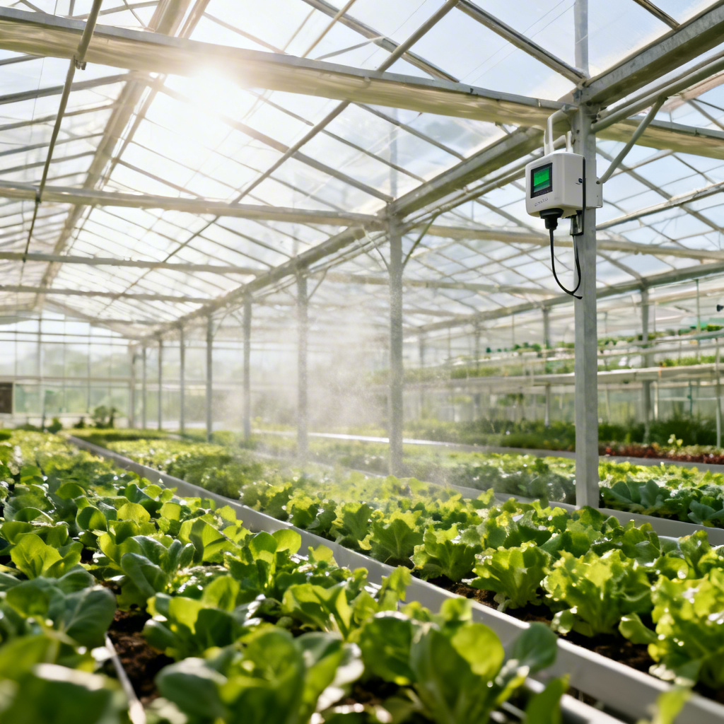 Greenhouse with environmental monitoring