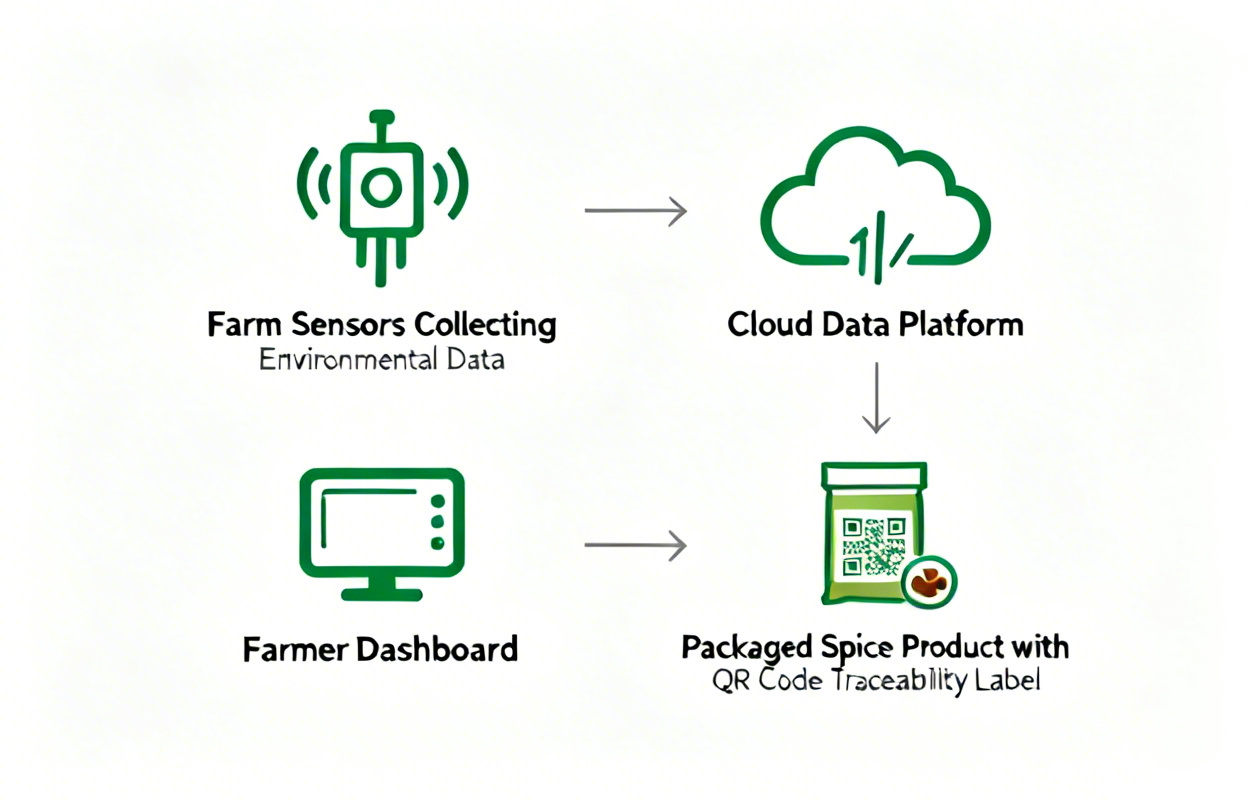SpiceTrace traceability flow diagram